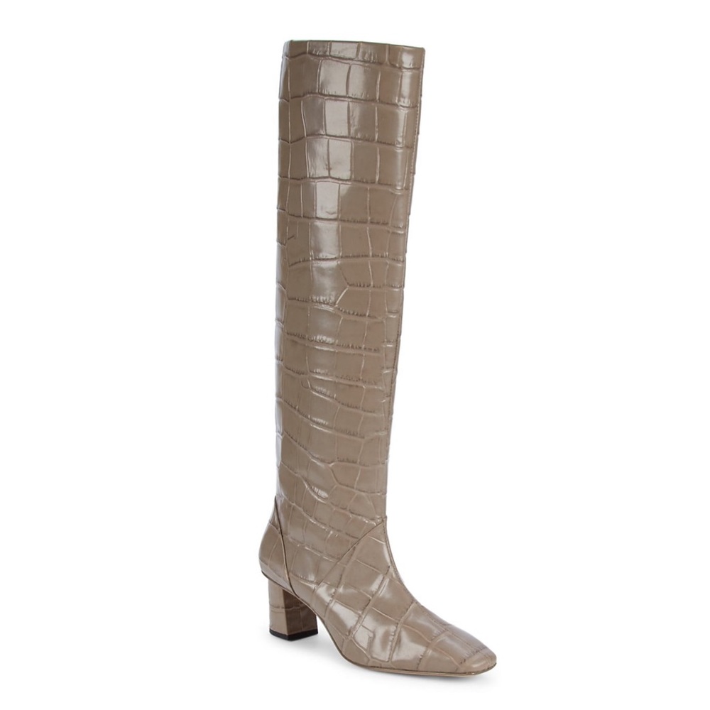 NEW IN BOX 3.1 Phillip Lim Tess Croc Leather Knee High Heel Boot Trendy